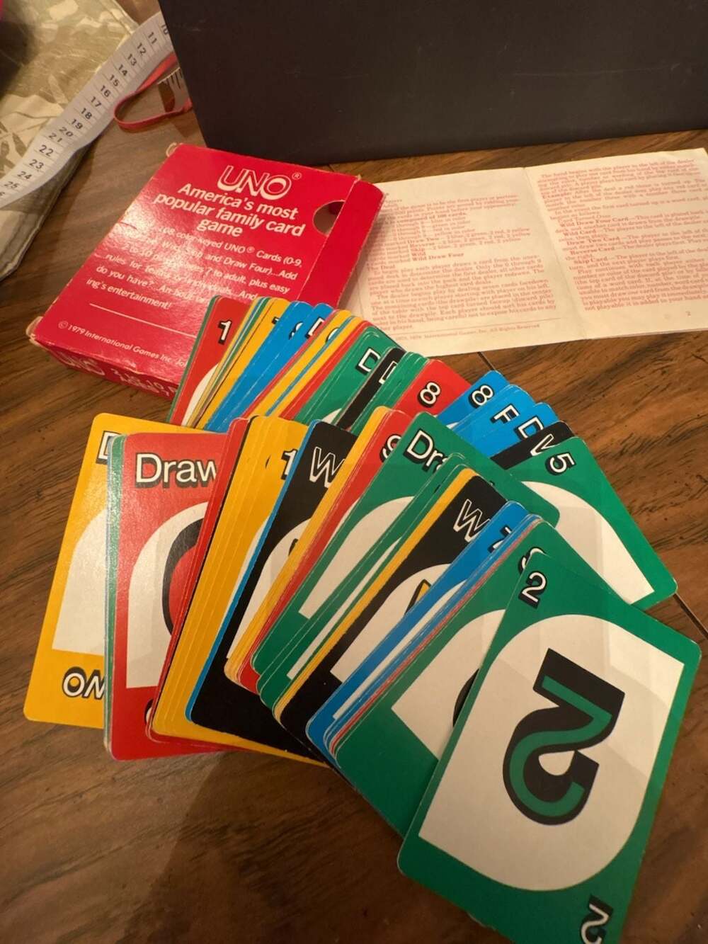Vintage 1979 UNO America's Most Popular Family Card Game Complete